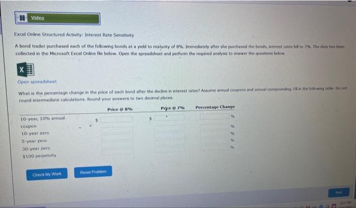  Excel Online Structured Activity: Interest Rate Sensitivity collected in the Microsoft