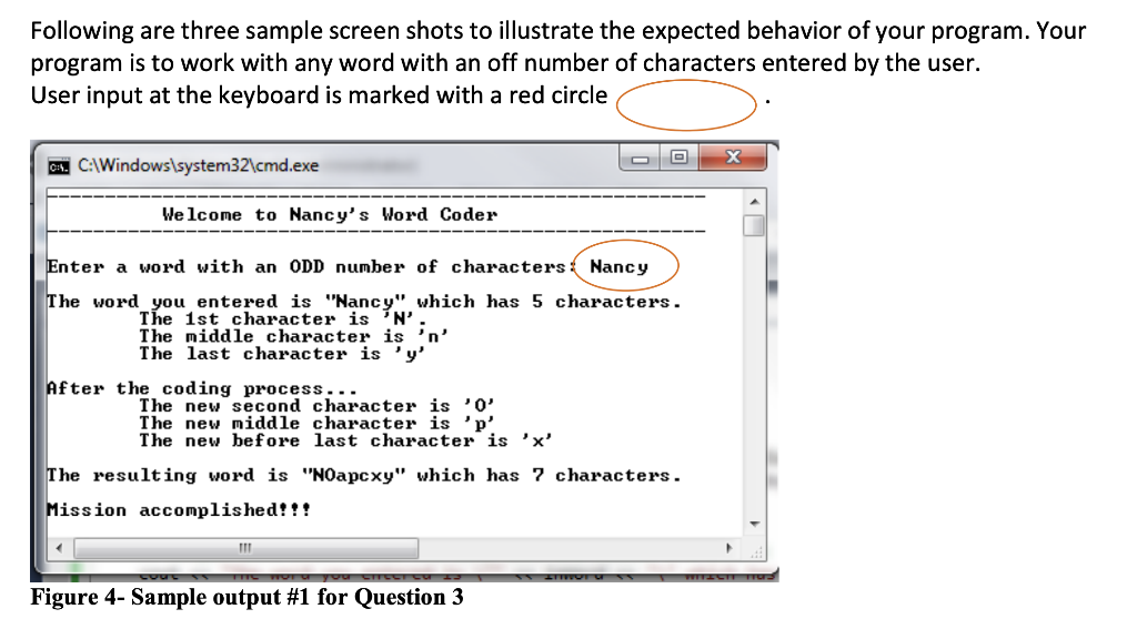 it based on the following specifications. To illustrate the coding, I will