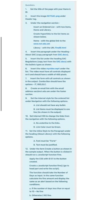  Quanto 2. Insert the image NCTSAC.og under Header ta 2. Under