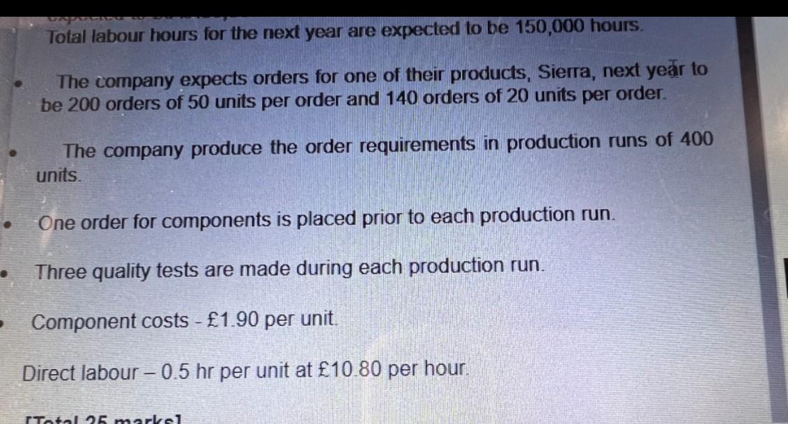 1 Cost Data: Table1 - Cost Data Cost Pool Machine set-ups Quality