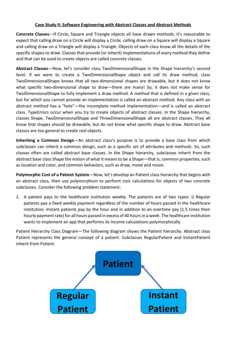  Case Study Il: Software Engineering with Abstract Classes and Abstract Methods