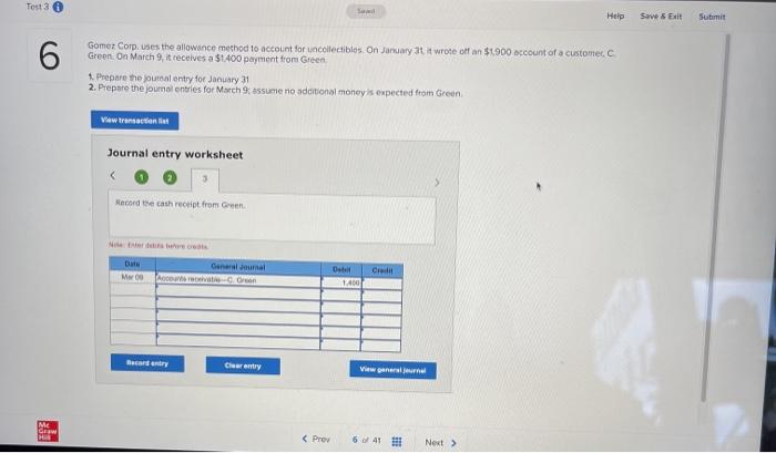  Tost 3 Help Save & Exit Summit 6 Gomez Corpuses the