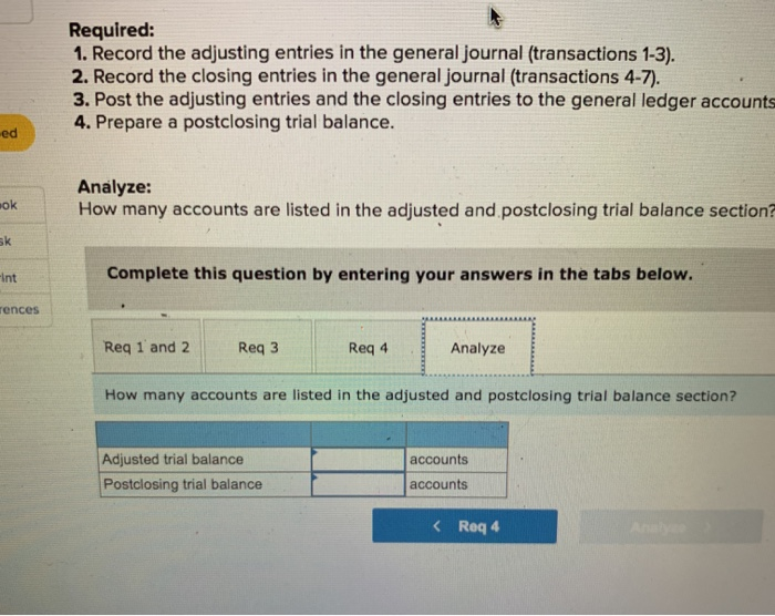 preparing a postclosing trial balance. LO 6-1, 6-2 A completed worksheet for