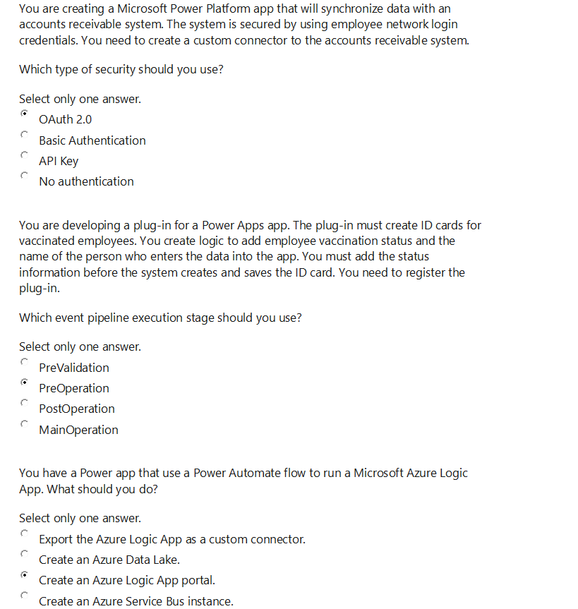 You are creating a Microsoft Power Platform app that will synchronize