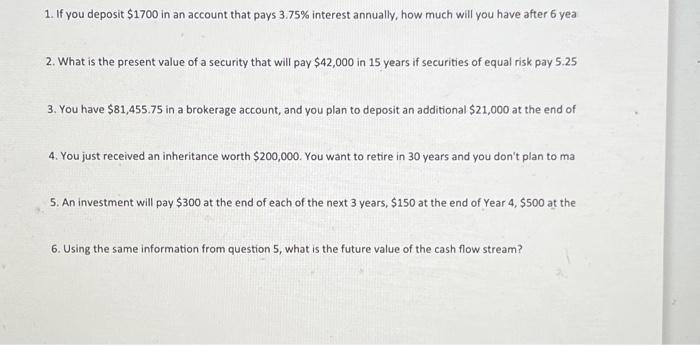  What is the present value of a security that will pay