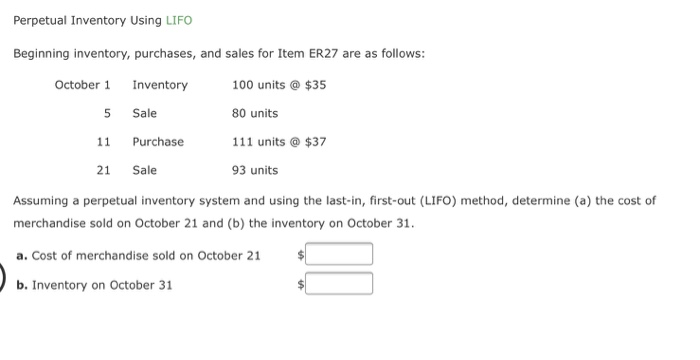 for Item ER27 are as follows: May 1 Inventory 80 units @