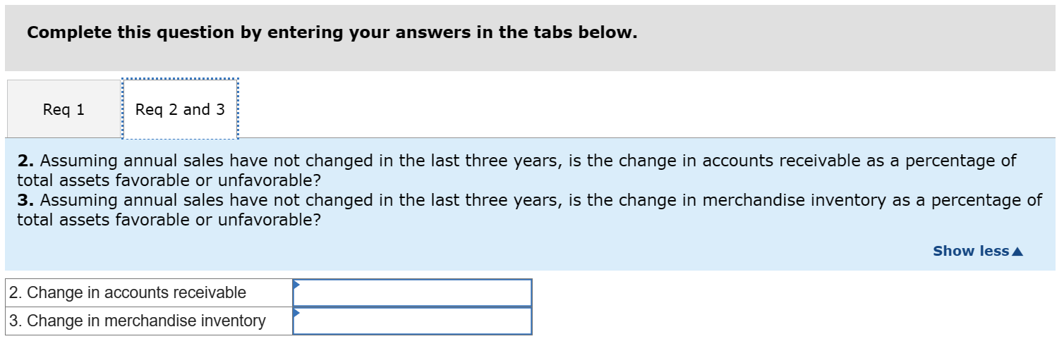 round intermediate calculations and round your final percentage answers to 1 decimal