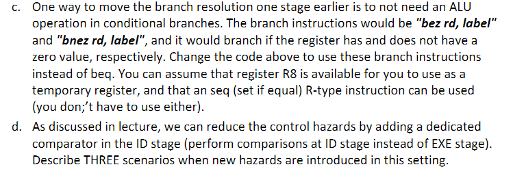 processor with a 5-stage pipeline, full forwarding, and a predict-taken branch predictor