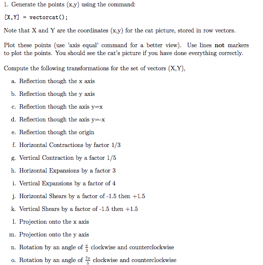 Please solve question 1 of chapter 8. The order "vectorcat" is not