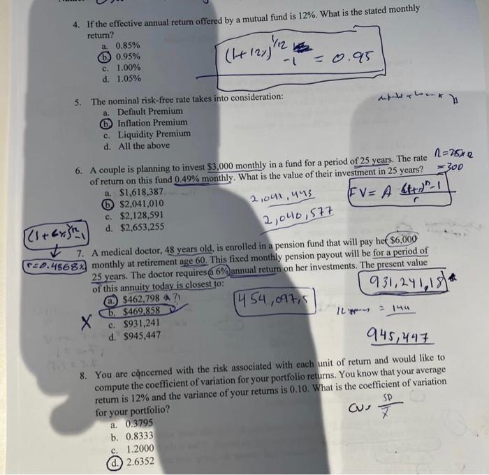 a). b. 3% compounded quarterly c. 12% compounded annually 112 4 They