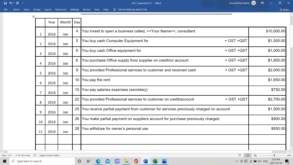 I NEED THE SOLUTION AS I AM CONFUSD IN GST AND QST
