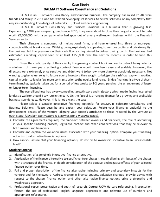 Please select suitable financing options when the company preparing for expansions, Describe