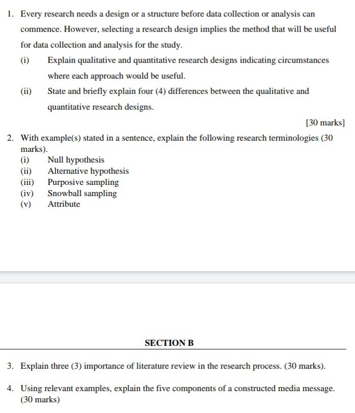  1. Every research needs a design or a structure before data