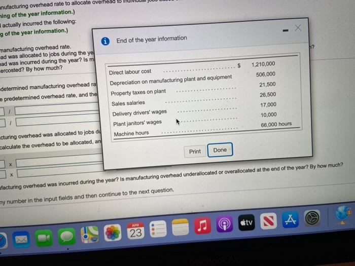 based on the machine hours toquited, Ae beginning of the year, the