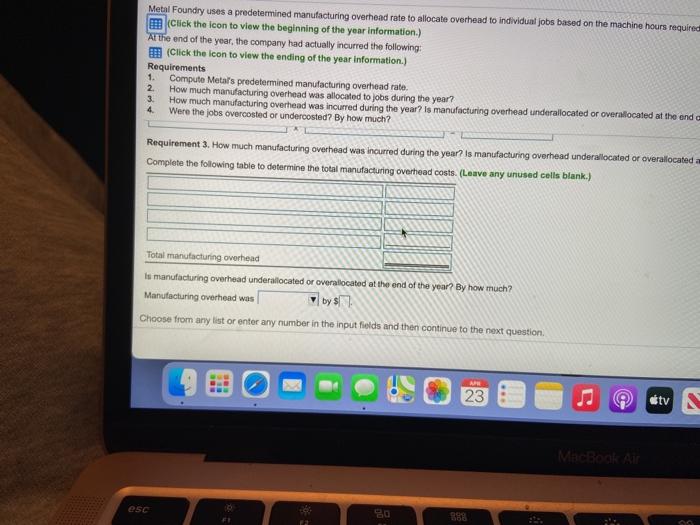 beginning of the year Information) At the end of the year, the