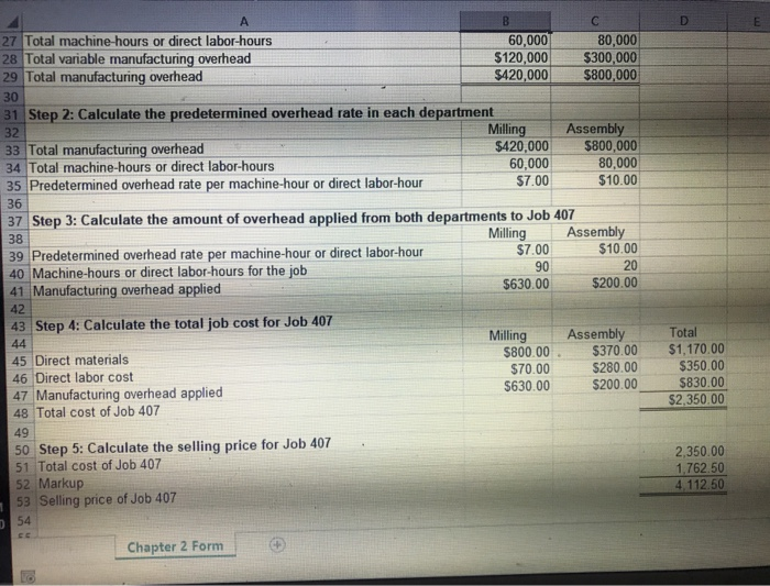 5 4 8 40 6 Machine-hours Direct labor-hours Direct materials cost Direct
