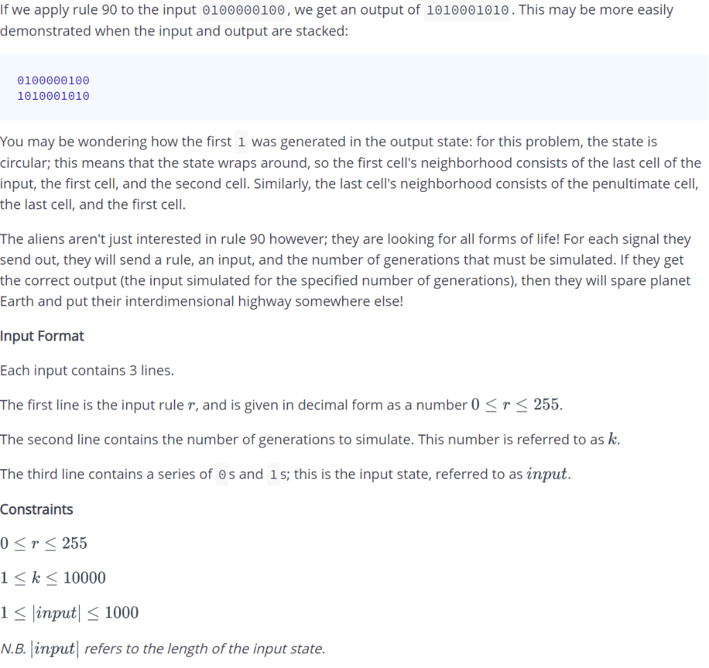 entire question, as in this is all the information we get. Even