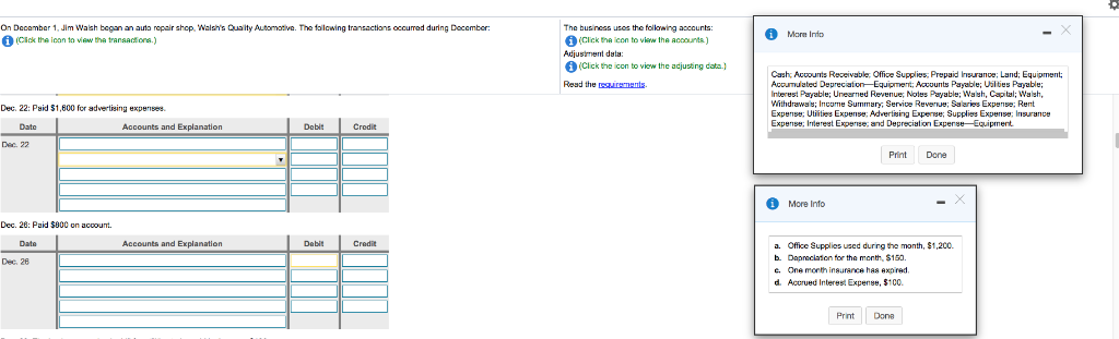 the folowing acoounts: i More Info (Clck tha lcon to viaw the
