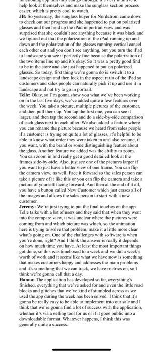 App Case Study Transcript (Dram beats) JB: I'm JB Brown, the Nordstrom