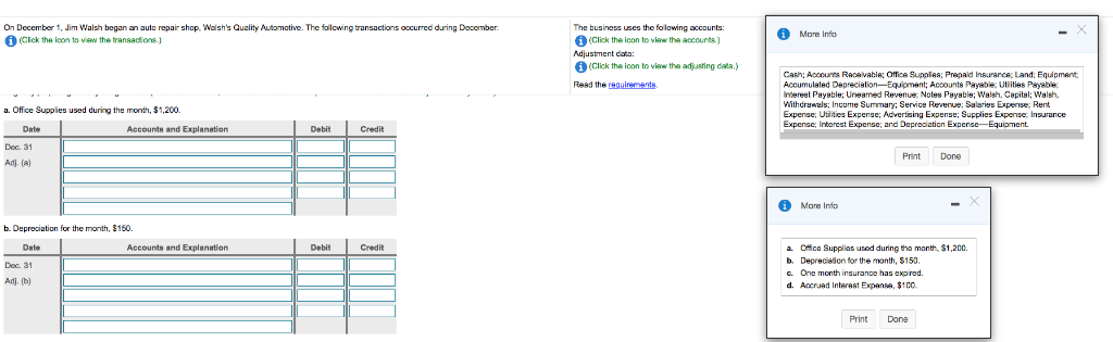 the Dec. 1: Walsh uantributed $83,000 cash to the business in exchange-