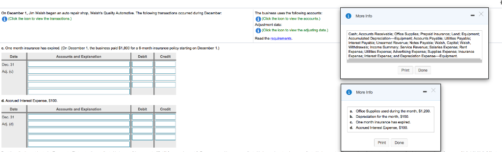 rcapital Print Done Accounts and Explanation Date Debit Credit Dec. 1 More