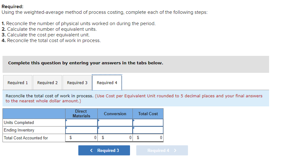 April: Work in process, April 1 (100% complete for materials, 40% for