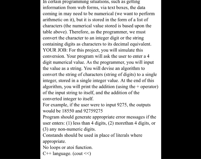  Write a program that does the following: In certain programming stuations,