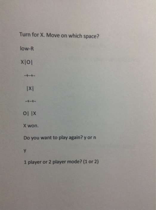 determine if there is a winner and display who the winner is