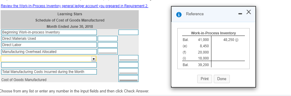 chapter17 Review the Work-In-Process Inventory general ledger account you prepared in Requirement