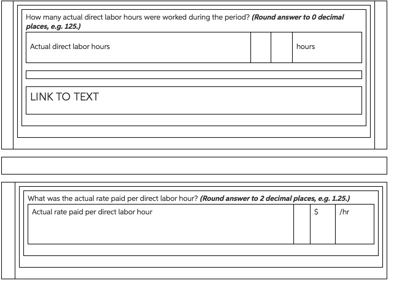 meeting with the vice president of operations Standard Cost Card $35.00 Direct