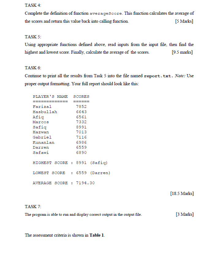 and Arrays only. I have provided the source code and complete the