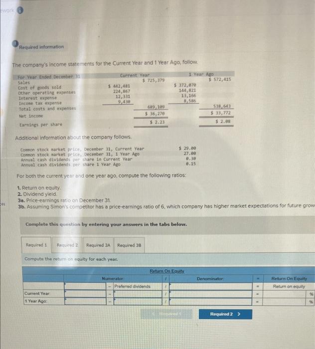 The following information applies to the questions displayed below) Simon Company's year-end