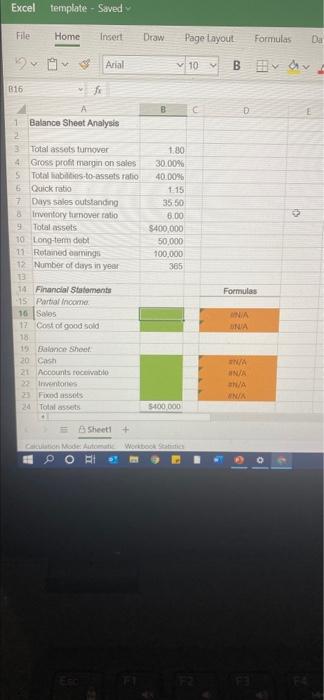 margin on sale (Sales Cost of goods soldSales -30% Total abilities to-usets