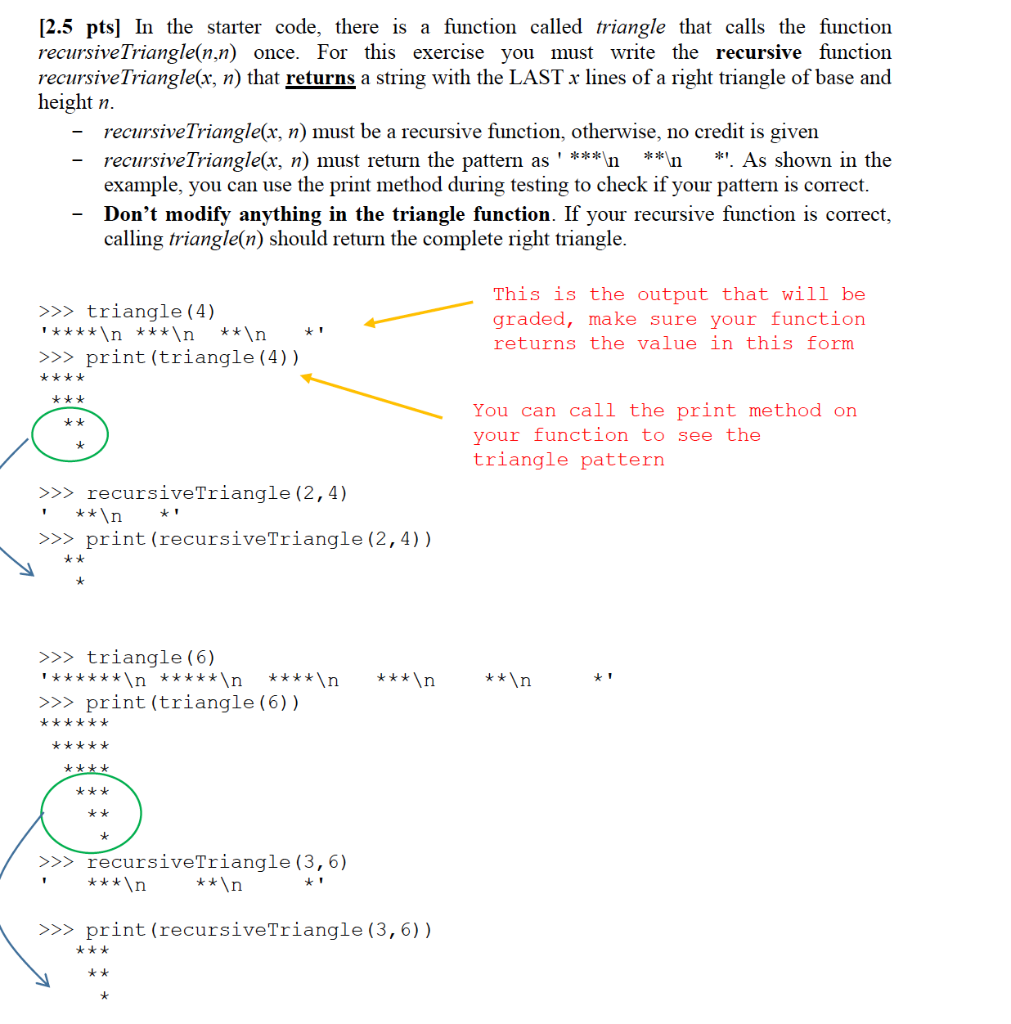 in python 3 [2.5 pts] In the starter code, there is a