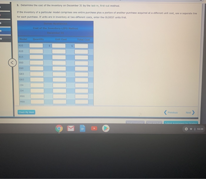 during the next 12 months, and the inventory count at December 31