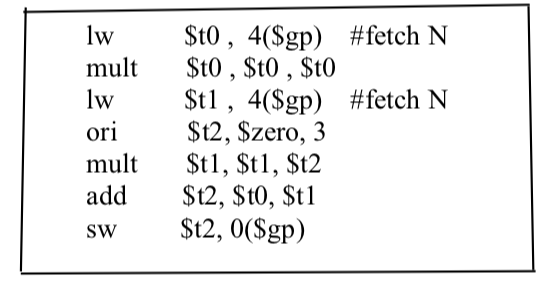 For the MIPS assembly instructions below, what is the corresponding C statement?