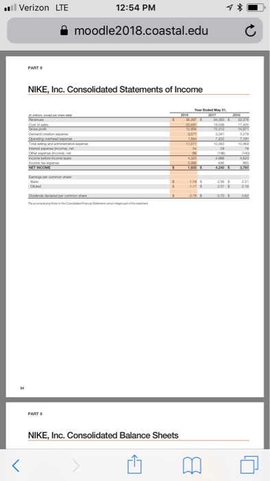 For this assignment, you will need the latest financial statements filed by