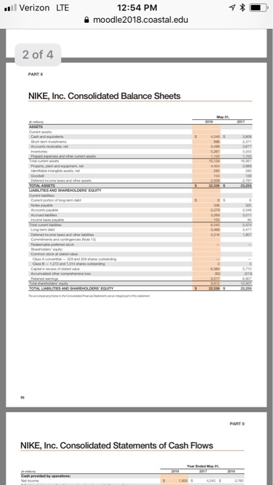 Under Armour (UA) and Nike. Both sets are available on Moodle. Use