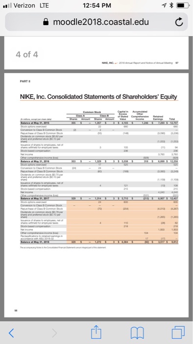 (i.e., use 2017 for UA and 2018 for Nike). Round your final