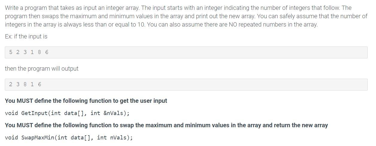 In C++ please! Write a program that takes as input an integer