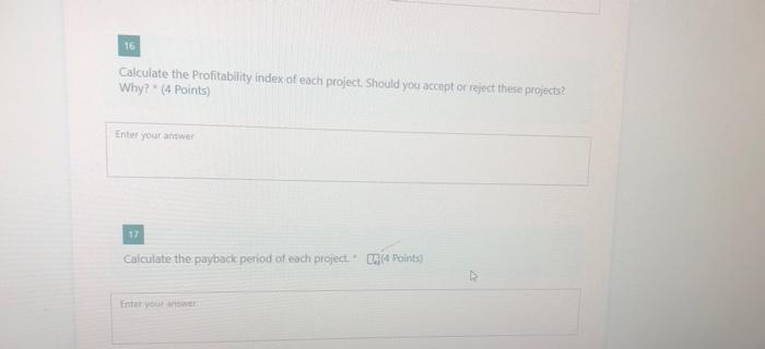 You are considering these two mutually exclusive projects A and B. 14