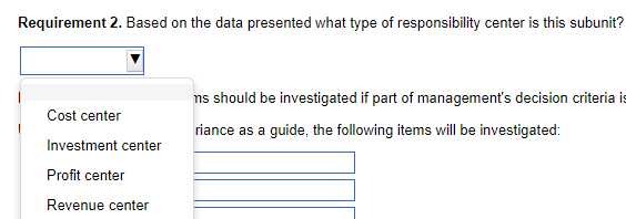 1. Complete the responsibility report for this subunit. Pike-Subunit X Revenue by