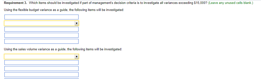 Volume Static Results Variance Budget Variance Budget $ 320,000 151,000 283,000 260,000