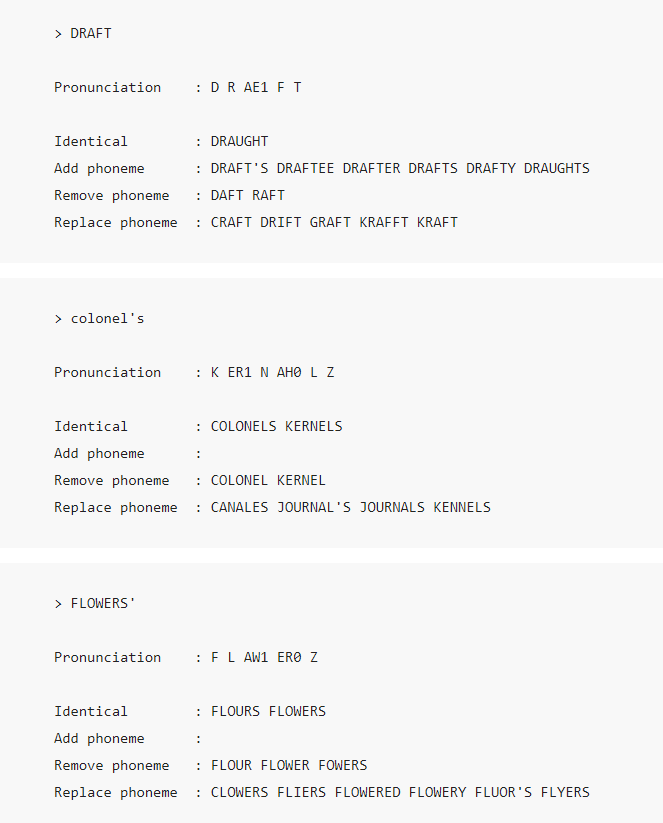 user input a word (let's call the input word W). If the