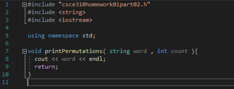 code is given below. Thanks for your help! print Permutations printPermutations is