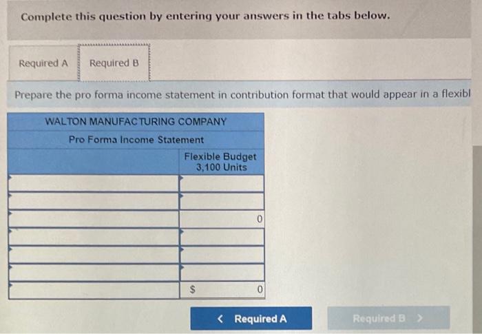 Manufacturing Company established the following standard orice and ost data. Walton planned