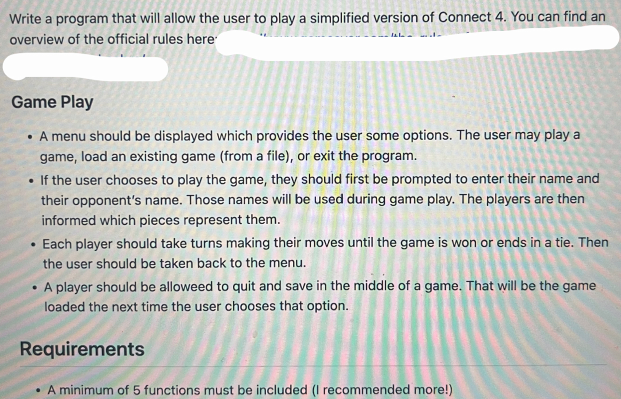 Write in C code Write a program that will allow the user