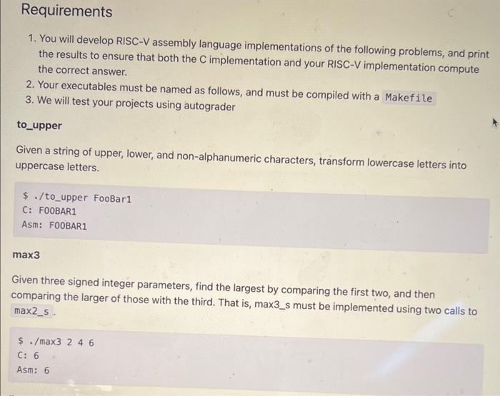  assembly lanuguage riscv 1. You will develop RISC-V assembly language implementations