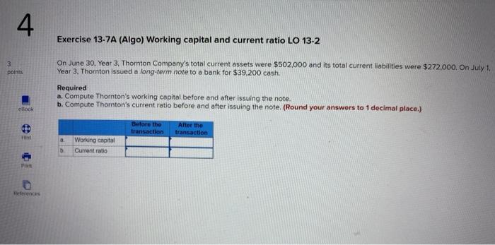  5 Exercise 13-9A (Algo) Comprehensive analysis LO 13-2, 13-3 The December