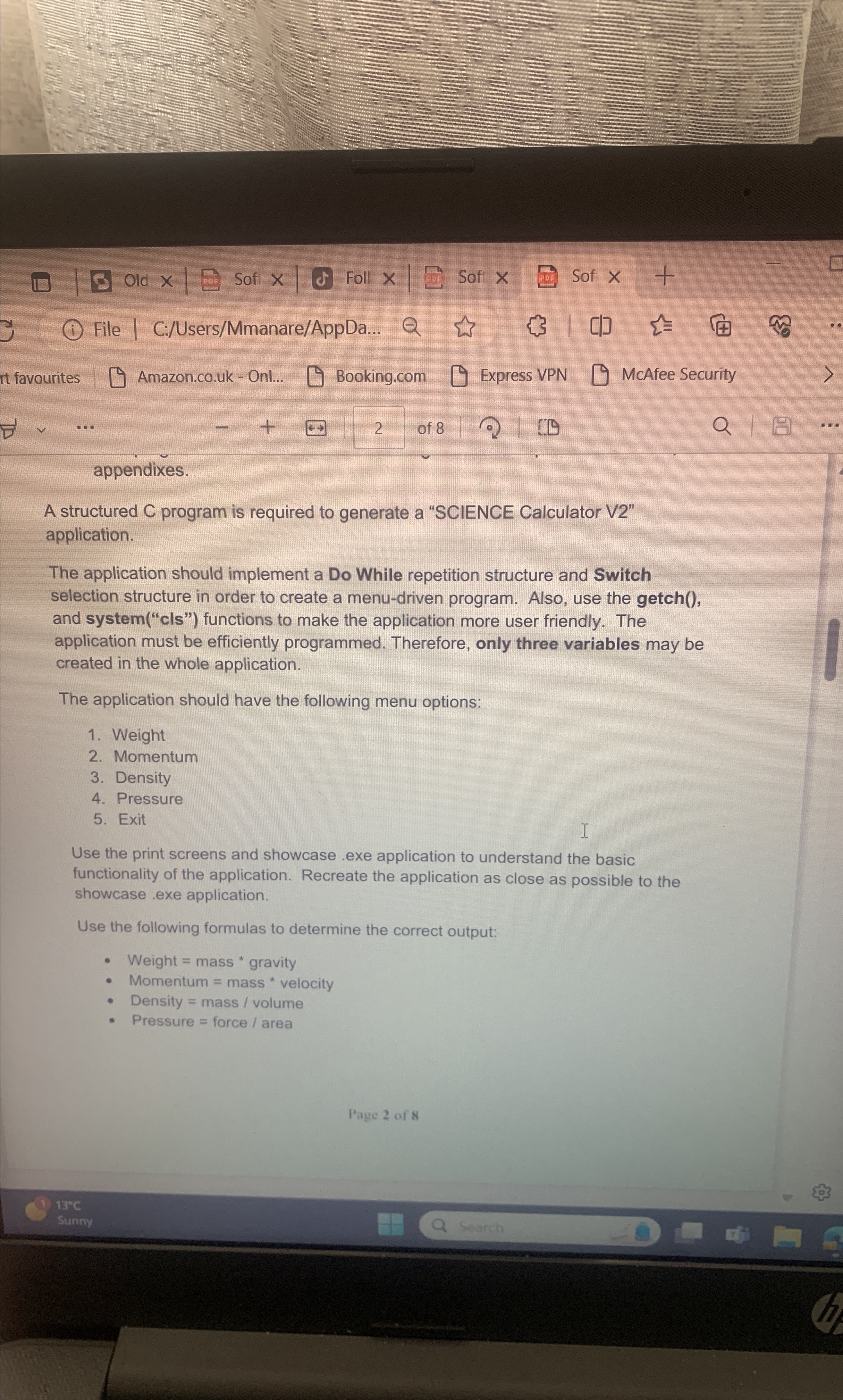  Sof Foll x Sof Sof File C:/Users/Mmanare/AppDa... Amazon.co.uk - Onl... Booking.com